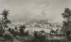 Lemaitre Prints: Russia, Astrakhan. View of the citadel (Kremlin)