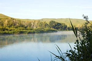 Images Dated 13th June 2008: Russia - Morning mist over river Sakmara - a tributary