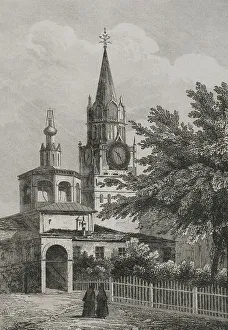 Blessed Prints: Russia. Moscow. The Ascension Convent. Engraving