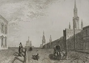 Blessed Prints: Russia, Moscow. Red Square. St Vladimir gate