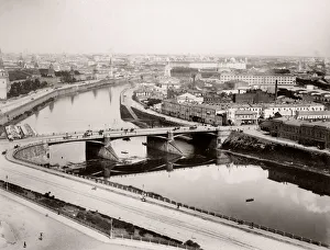 Russia Moscow river with the Foundling Hospital