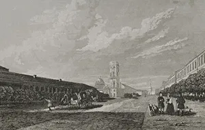 Nevsky Prints: Russia, Saint Petersburg. Nevsky Prospekt. Engraving