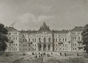 Surroundings Prints: Russia, Strelna. Konstantin Palace. Engraving, 19th century