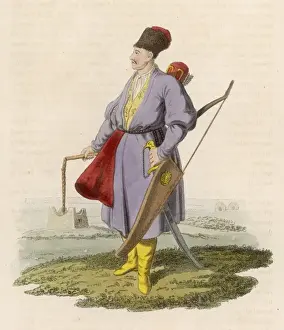 1803 Prints: Russia Turkmen Warrior