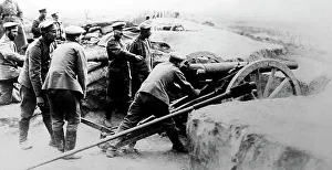A Russian artillery unit in WW1