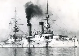 Heir Prints: Russian battleship Tsarevich at Toulon, France