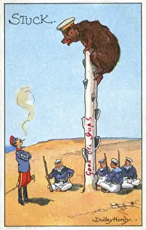 Archetype Prints: Russian Bear trapped up a pole by the Japanese
