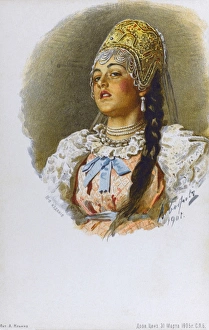 Alexeyevich Gallery: Russian Boyar girl - portrait by Bobroff