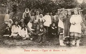 Russian Countrywomen in traditional costume