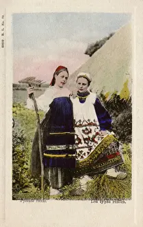Two Russian Countrywomen in traditional costume