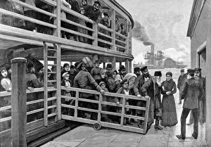 Russian Emigrants landing in New York, 1892