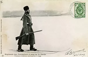 Over Coat Gallery: Russian Grenadier Guardsman on skis