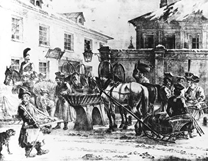 Russian Market Scene