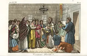 Russian marriage ceremony, 18th century