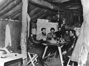 Dugout Prints: Russian Officers Relax during Japanese War