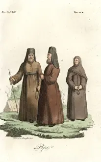 Orthodox Prints: Russian Orthodox church abbot and monk