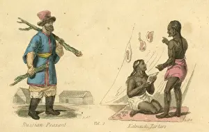 Trimming Prints: Russian Peasant and Kalmuck Tartars