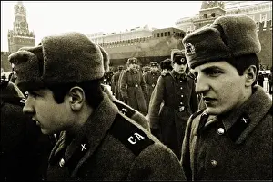 Mood Prints: Russian Red Army Soldiers outside the Kremlin, Moscow