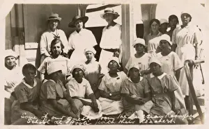 Teachers Prints: Russian Refugee children / teachers on HMS Marlborough
