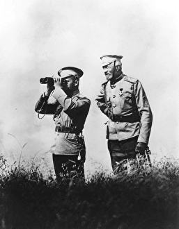 Nikolayevich Collection: Russian Royalty Considering Military Manoeuvres