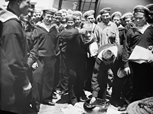 Rations Prints: Russian sailors drinking grog rations in the Russian Navy