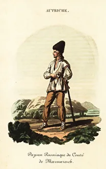 Ethnography Prints: Russian serf, Kingdom of Hungary, 18th century