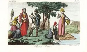 Bark Prints: Russian serfs or peasantry, 18th century