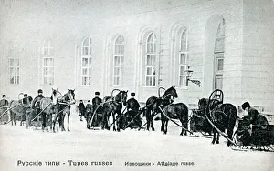 Awaiting Prints: Russian sleighs outside St. Petersburg, Russia