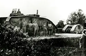 Russian Soldiers with Captured tanks