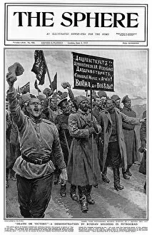 Russian Soldiers demonstrate in Petrograd