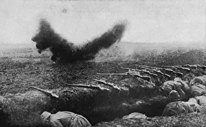 Territory Prints: Russian soldiers in trench on eastern front, Russia, WW1