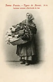 Saleswoman Prints: Russian Stocking seller