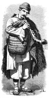 Russian street musician, 1868