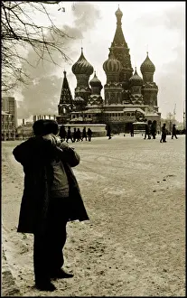 Mood Prints: Russian tourist - St. Basils, Red Square, Moscow