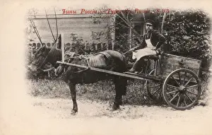 Crate Prints: Russian Tradesman (trade unknown) driving his horse cart