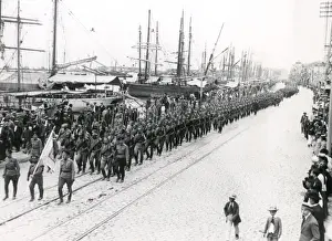 Russian troops landed at Salonika, WW1
