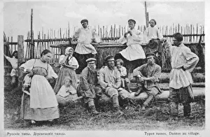 Fencing Prints: Russian villagers dancing