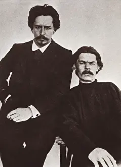 Nikolaievich Prints: Russian writers Leonid Nikolaievich Andreyev and Maxim Gorky