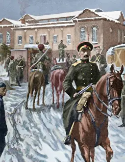 Russo-Japanese War (1904-1905). Russian headquarters at Port