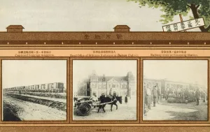 Liaoning Prints: Russo-Japanese War - Captured Wagons, Office and Train