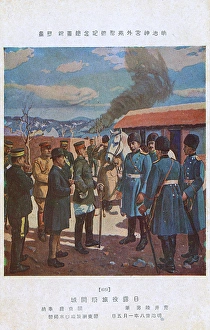 Images Dated 1st June 2016: The Russo-Japanese War - Discussing Russian Surrender