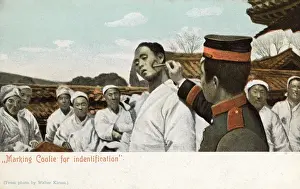 Cheek Prints: Russo-Japanese War - Japanese marking Chinese Coolies