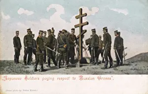 Hilltop Prints: Russo-Japanese War - Japanese pay respects at Russian Graves