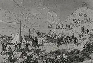 Russians Prints: Russo-Turkish War (1877-1878). Balkan Pass. Taking
