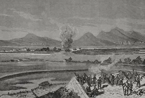 Cannons Prints: Russo-Turkish War (1877-1878). Blowing up of