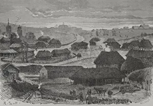 Billeted Prints: Russo-Turkish War (1877-1878). Cantonment of Russian
