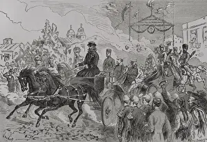 Russians Prints: Russo-Turkish War (1877-1878). Entry of Tsar Alexander