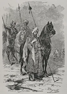 Weaponry Prints: Russo-Turkish War (1877-1878). Kurdish cavalry