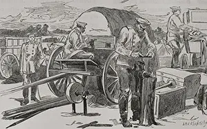 Weaponry Prints: Russo-Turkish War (1877-1878). Russian camp. Field
