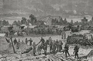 Romania Prints: Russo-Turkish War (1877-1878). Russian luggage